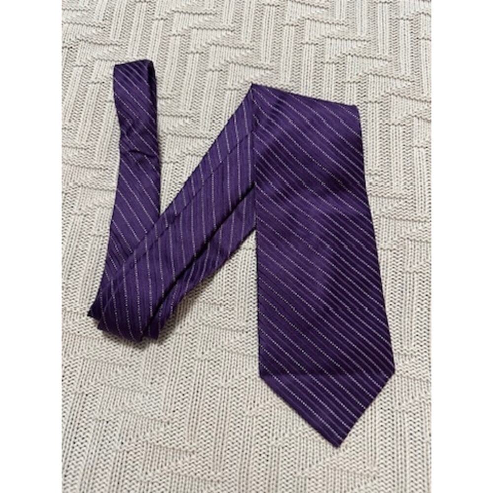 Calvin Klein purple striped silk tie